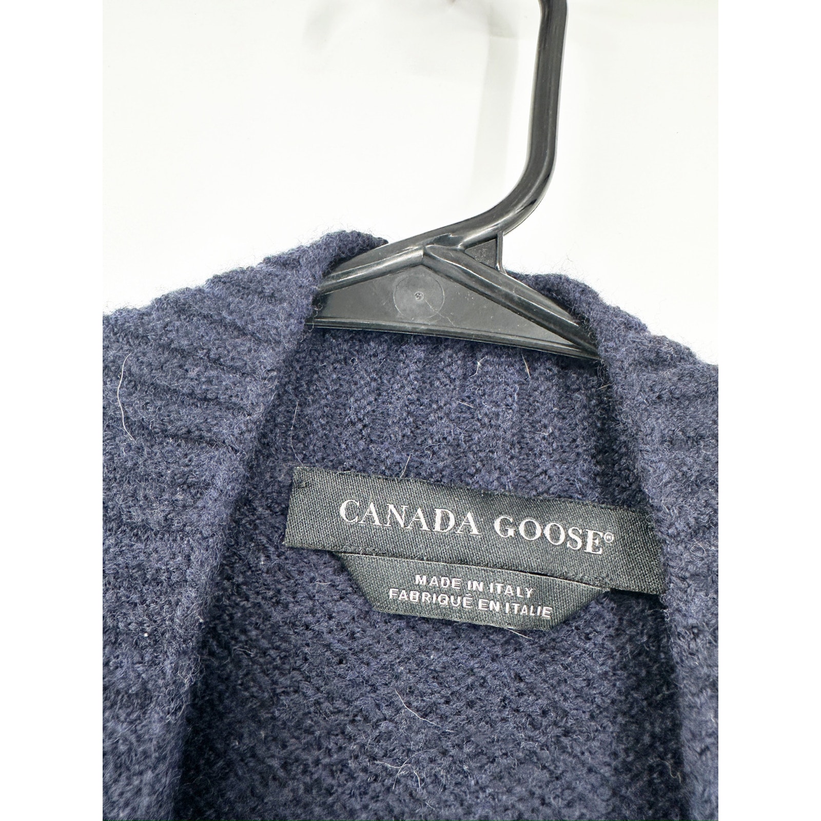 Canada Goose Cortina Navy Blue Long Merino Wool Cardigan Sweater Size Small — image 5 of 7